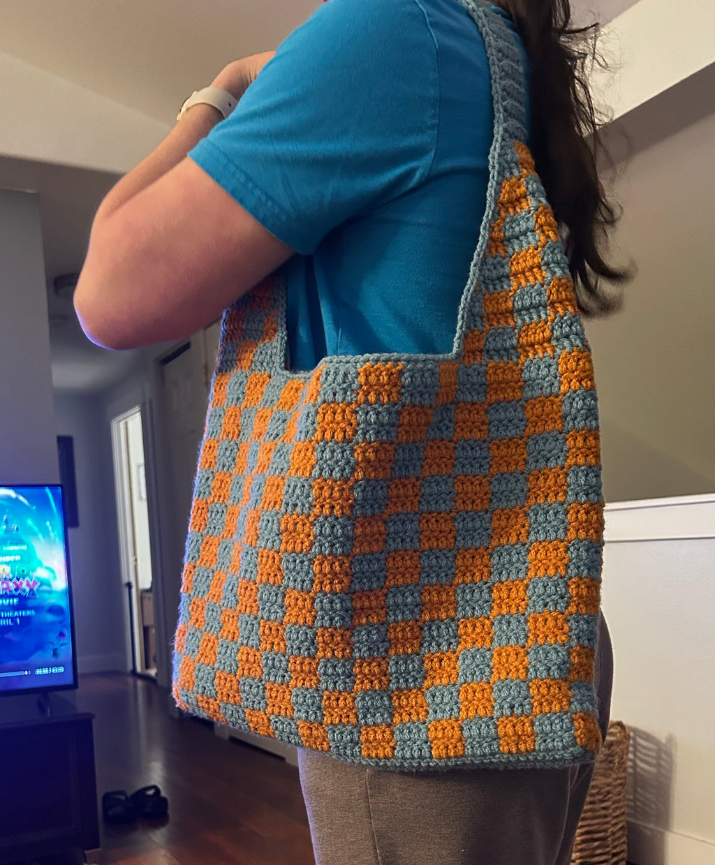 Sun & Sky Checkered Tote
