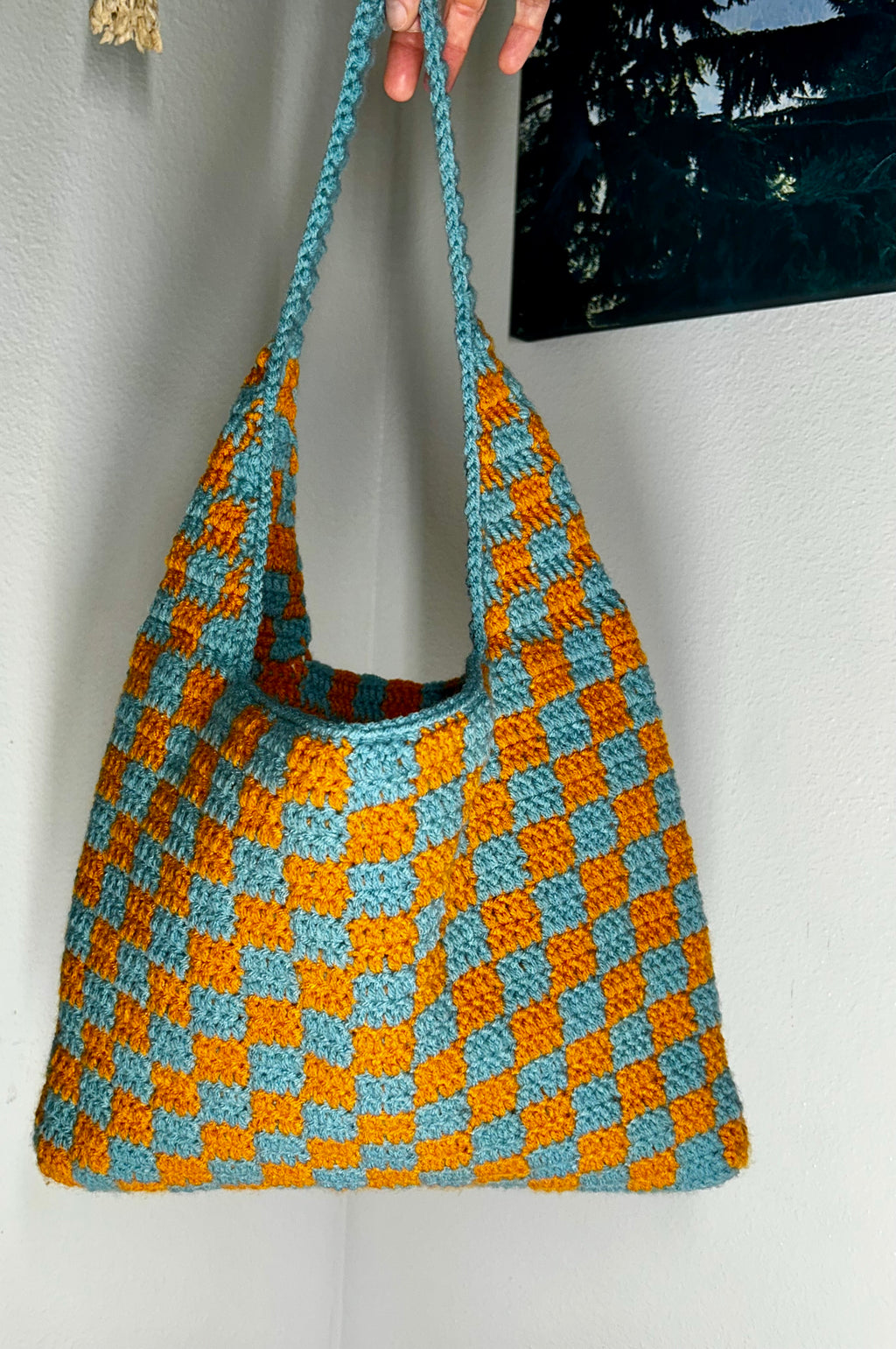 Sun & Sky Checkered Tote