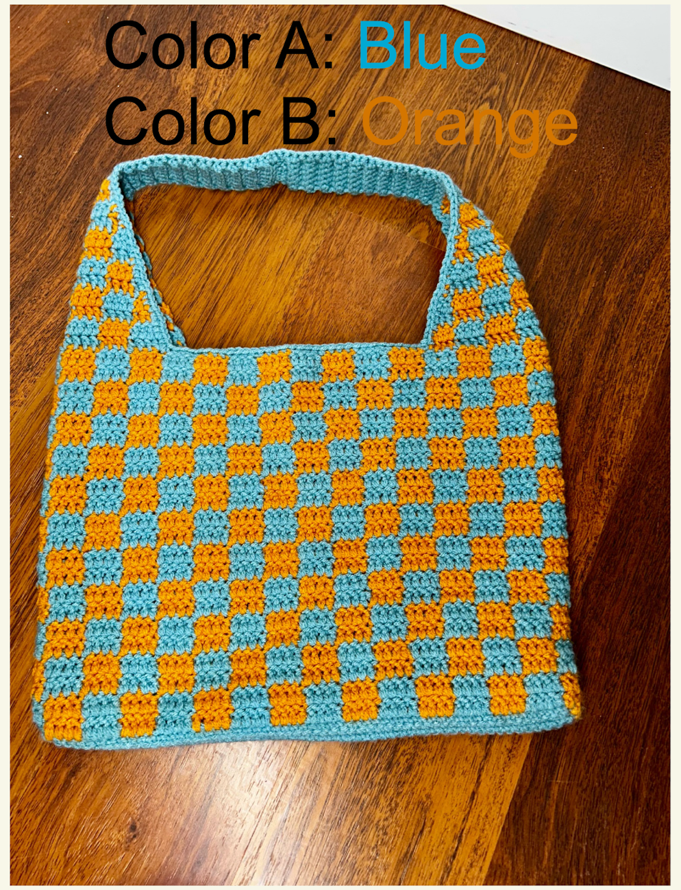 Handmade Trendy Checkered Tote